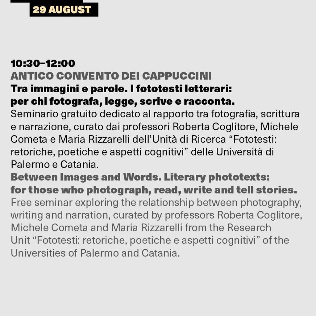 29 Agosto 2026 Seminario Antico Convento