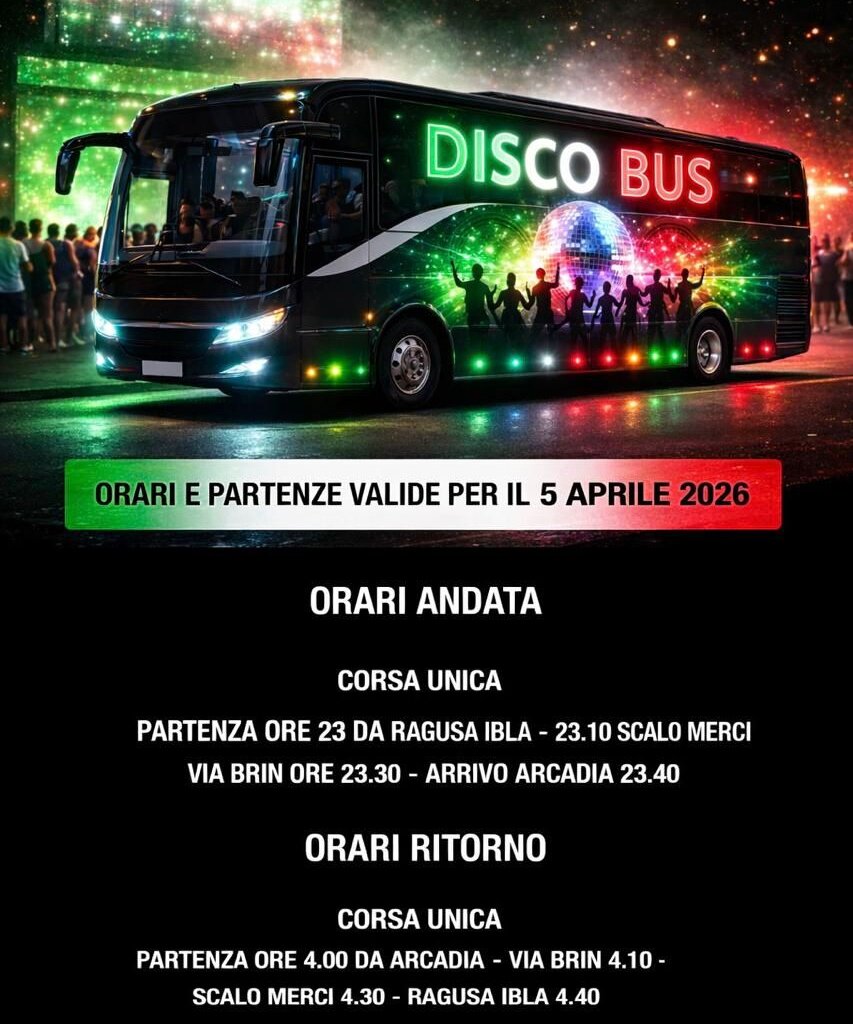 Free Discobus to/from Arcadia Discotheque