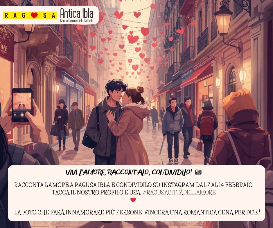 Ragusa Ibla. Where love becomes a photo