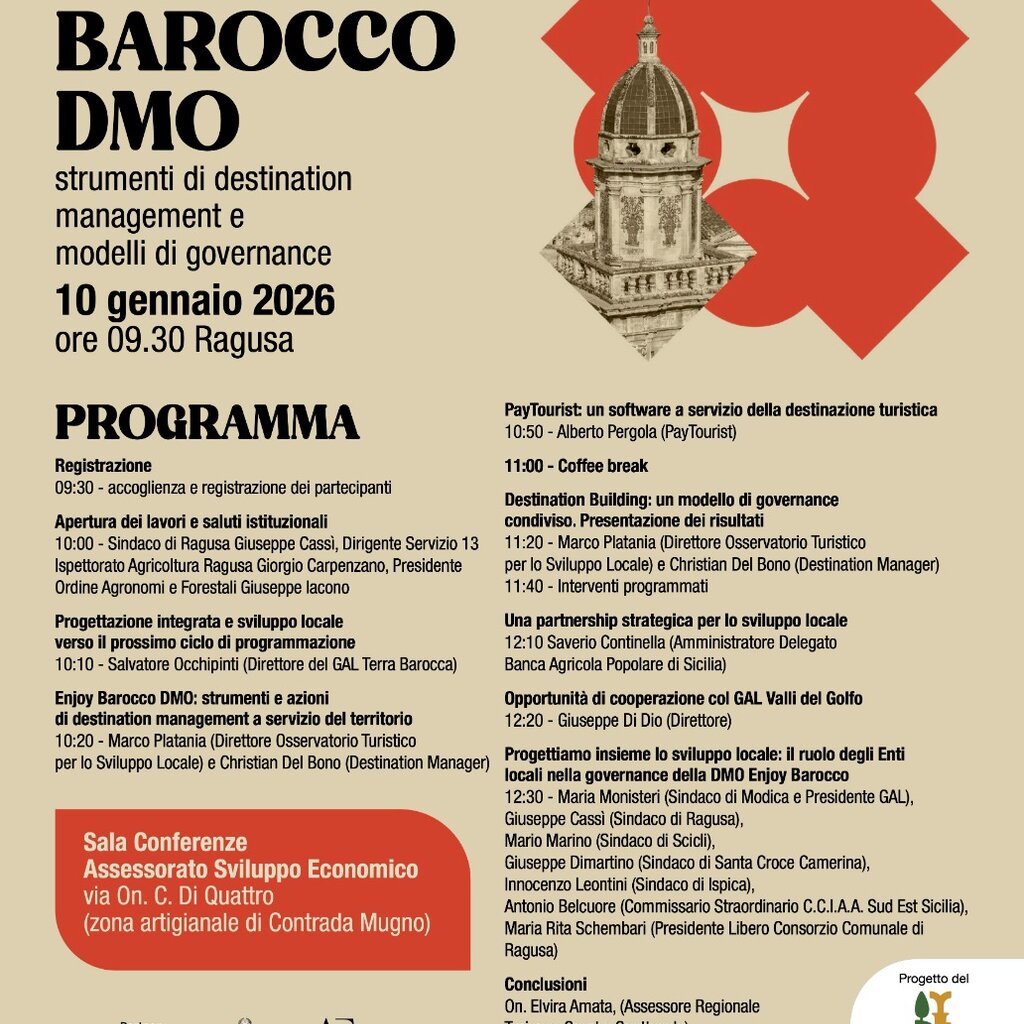 10 Gennaio 2026 Enjoy Barocco DMO Sviluppo Economico