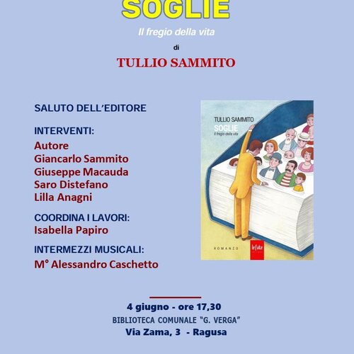 Soglie - Il fregio della vita, di Tullio Sammito - presentazione libro