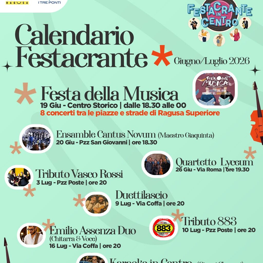20,26 Giugno 2026 Festacrante Ragusa