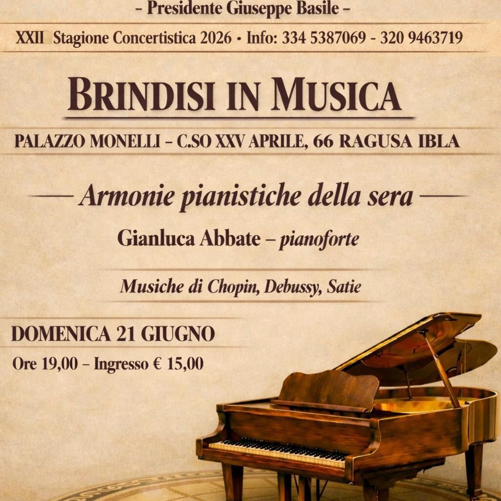 Armonie pianistiche della sera - Brindisi in musica