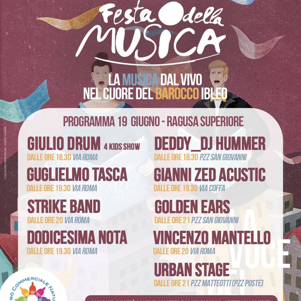 19 Giugno 2026 La Festa Della Musica Ragusa