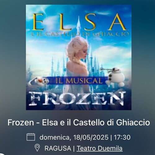  Elsa e Il Castello Di Ghiaccio  Il Musical Frozen
