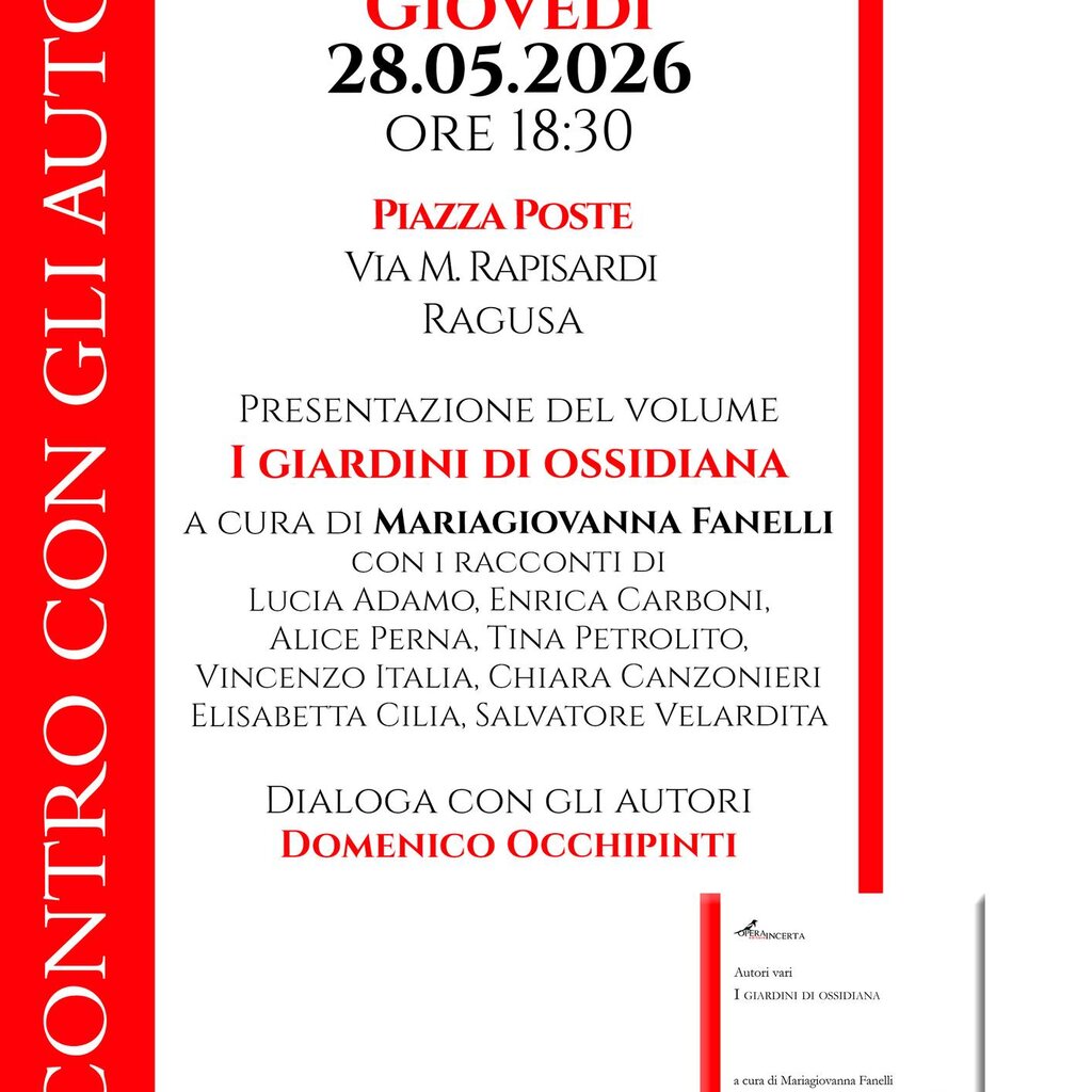 I giardini di ossidiana - presentazione libro