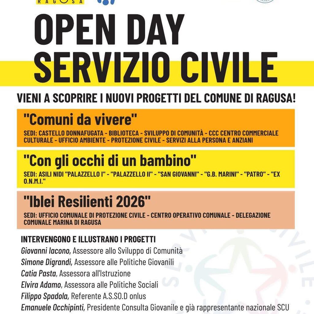 Opena day Servizio Civile - Ragusa