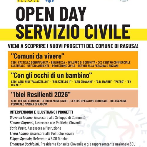 Opena day Servizio Civile - Ragusa