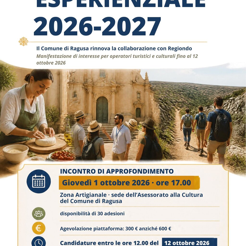Turismo esperienziale 2026-2027 | Incontro di approfondimento