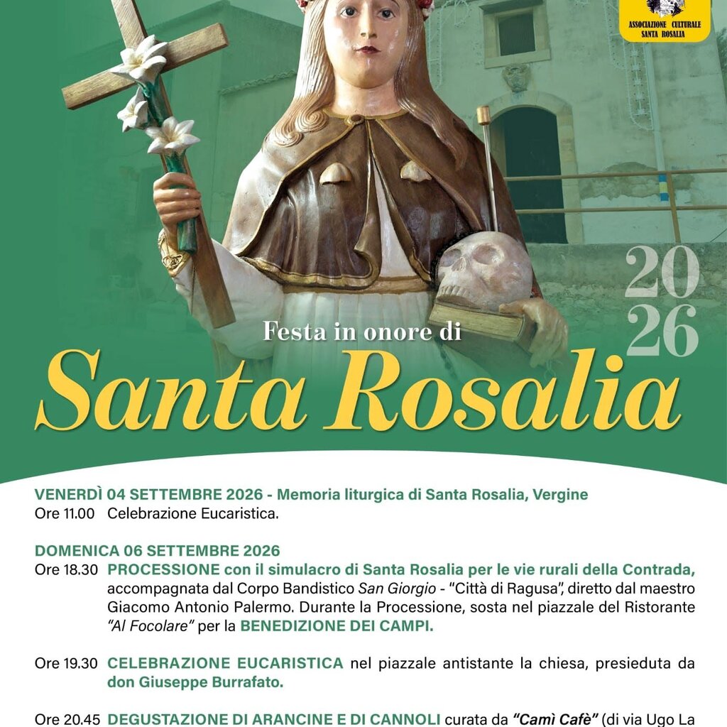 6 Settembre 2026 Santa Rosalia