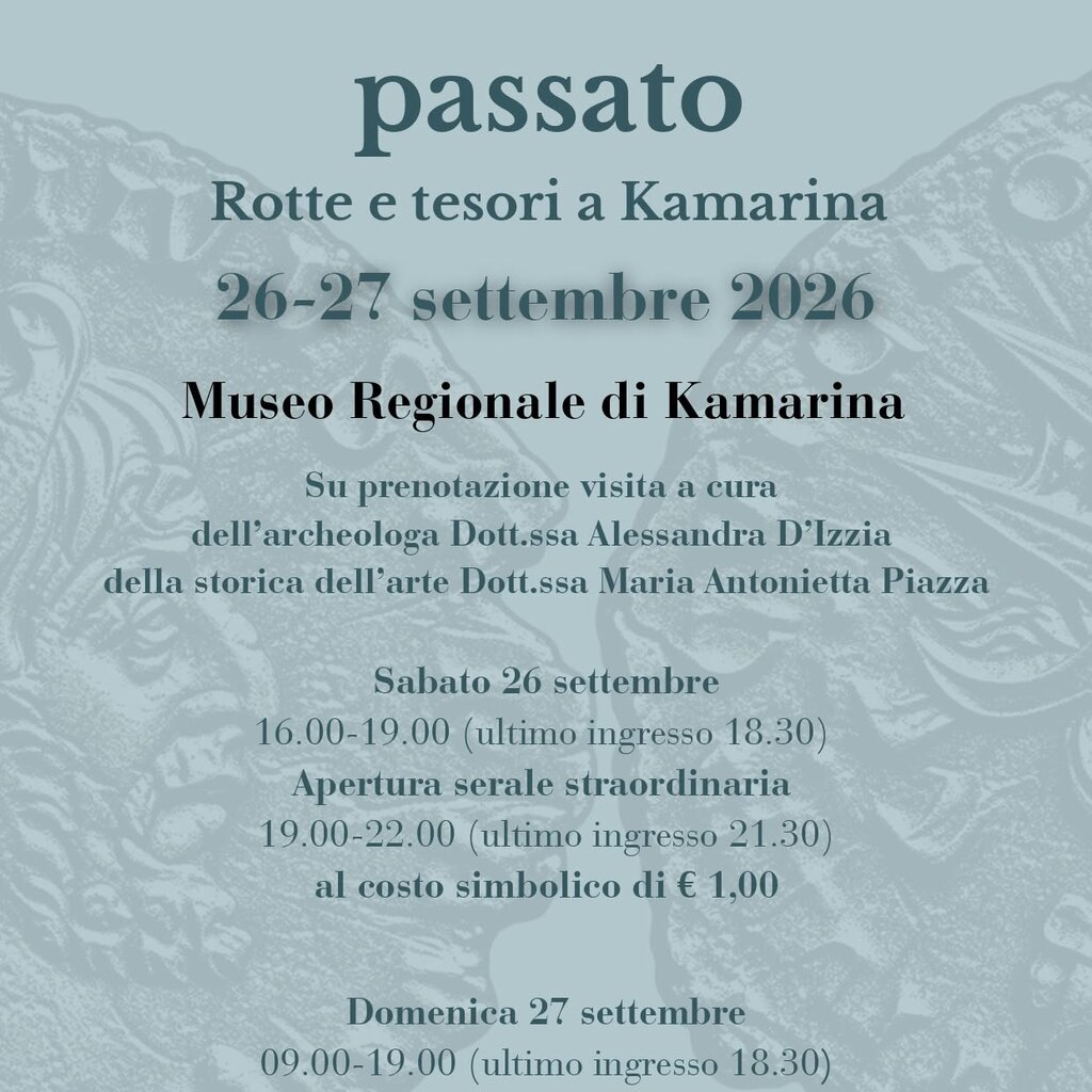26 27 Settembre 2026 Un Carico Dal Passato Museo Kamarina